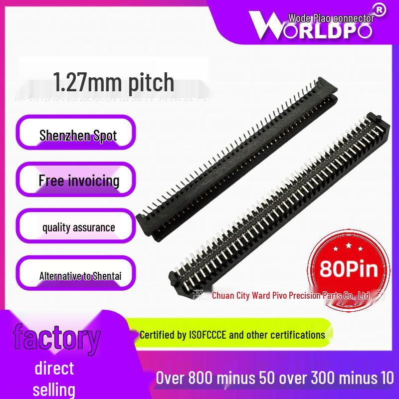 Alternative Male Connector for SINTAI TFM-140-02-L/S-D-A/LC-K-TR, 2 Rows, 80 Pins, 1.27mm.
Alternative Male Connector for SINTAI TFM-140-02-L/S-D-A/LC-K-TR, 2 Rows, 80 Pins, 1.27mm.