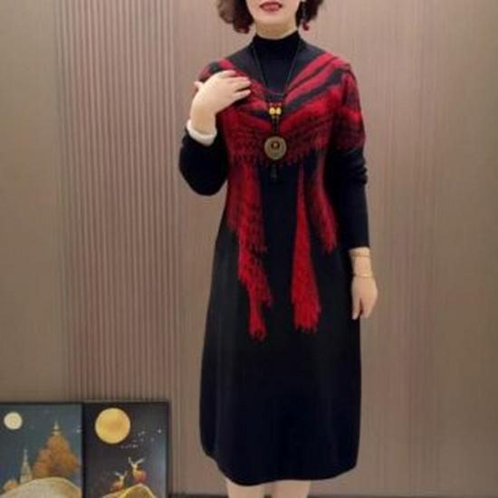 Autumn 2025 Slimming Plus Size Knit Dress with Half High Collar - Fashionable and Age-Reducing for Stylish Moms One Size 90-150 jin червоний
Autumn 2025 Slimming Plus Size Knit Dress with Half High Collar - Fashionable and Age-Reducing for Stylish Moms One Size 90-150 jin червоний