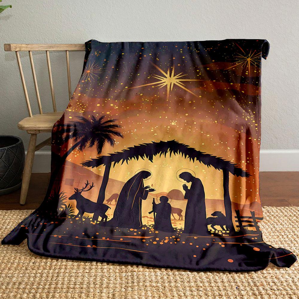 Holy Family Nativity Scene Blanket Printed Blanket for Living Room Bed Couch lunch break Soft Cozy Blanket for Friend s festival Gift 80cm x 120cm
Holy Family Nativity Scene Blanket Printed Blanket for Living Room Bed Couch lunch break Soft Cozy Blanket for Friend s festival Gift 80cm x 120cm
