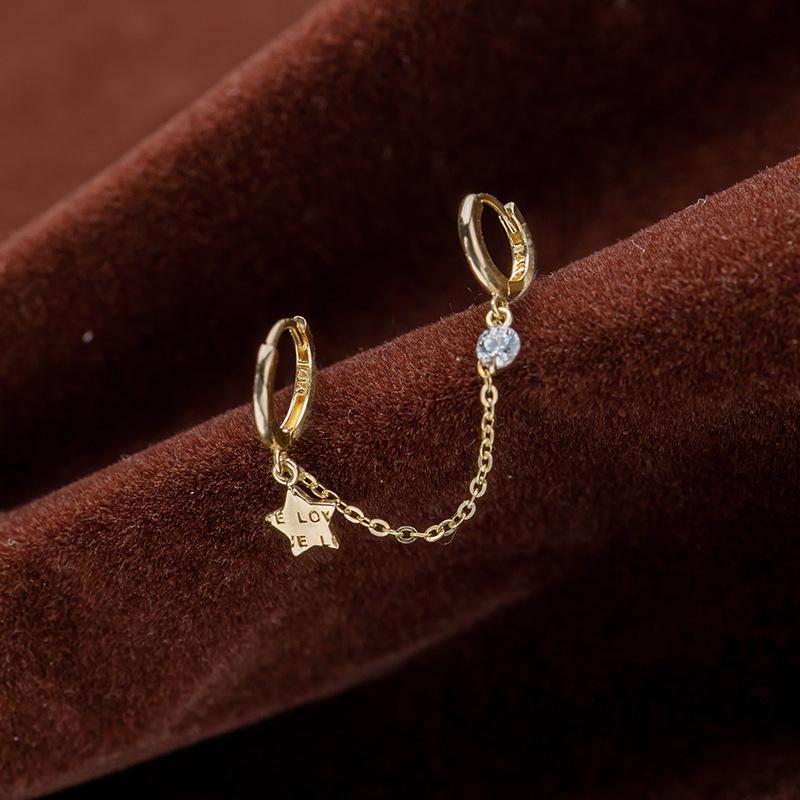 Gold-Plated s925 Sterling Silver Double Piercing Earrings: Elegant European & American Style Women s Jewelry 925 Sterling Silver
Gold-Plated s925 Sterling Silver Double Piercing Earrings: Elegant European & American Style Women s Jewelry 925 Sterling Silver