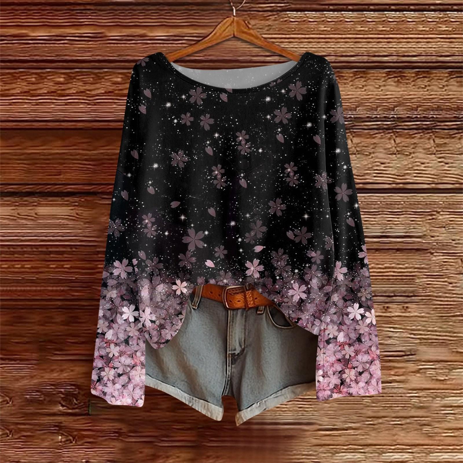 Long Sleeve Shirts For Women Print Graphic Tees Blouses Casual Plus Size Basic Tops Pullover S чорний
Long Sleeve Shirts For Women Print Graphic Tees Blouses Casual Plus Size Basic Tops Pullover S чорний