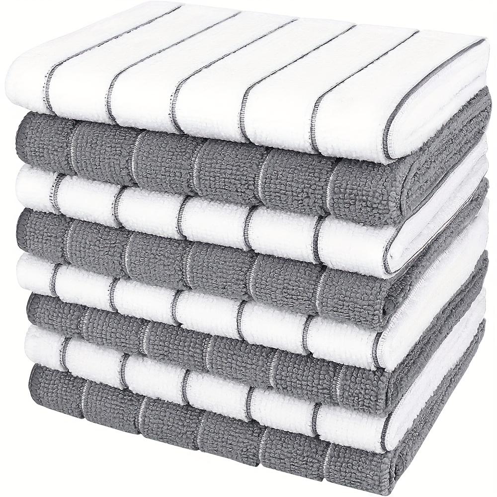 Extra-Thick Super Absorbent Microfiber Kitchen Towels - Rapidly Suck Up Liquids with Stylish Gray & White Stripes 1pc 30*30cm білий
Extra-Thick Super Absorbent Microfiber Kitchen Towels - Rapidly Suck Up Liquids with Stylish Gray & White Stripes 1pc 30*30cm білий