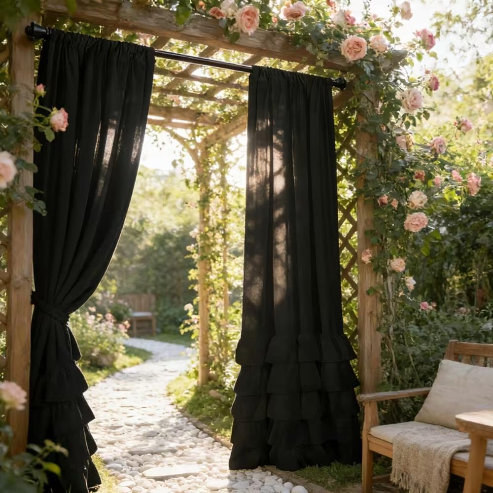 2pcs Romantic Pastoral Multi-Layer Ruffled Half-Blackout Outdoor Curtains,with Top Rod Pocket,Suitable ForDoor Curtains,Bedrooms W132xH160cm&Rod Pocket&1 panel чорний
2pcs Romantic Pastoral Multi-Layer Ruffled Half-Blackout Outdoor Curtains,with Top Rod Pocket,Suitable ForDoor Curtains,Bedrooms W132xH160cm&Rod Pocket&1 panel чорний