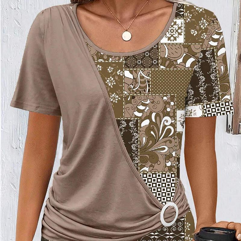 Модна жіноча креативна футболка з квітковим принтом у плямисті смужки, смішна повсякденна футболка з круглим вирізом і короткими рукавами, літня жіноча футболка 8XL дубильна кора
Модна жіноча креативна футболка з квітковим принтом у плямисті смужки, смішна повсякденна футболка з круглим вирізом і короткими рукавами, літня жіноча футболка 8XL дубильна кора