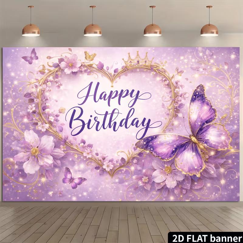 2D Princess Themed Purple Happy Birthday Backdrop Banner Party Decoration 47.2x31.5inch/120*80cm
2D Princess Themed Purple Happy Birthday Backdrop Banner Party Decoration 47.2x31.5inch/120*80cm