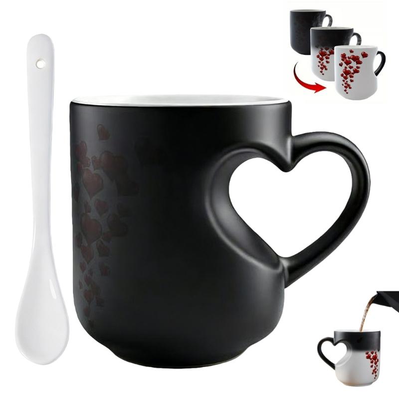 Heat Activated Heart Themed Ceramic Tea Cup Set Includes Spoon Displays Surprise Pattern Above 60 Degrees 1
Heat Activated Heart Themed Ceramic Tea Cup Set Includes Spoon Displays Surprise Pattern Above 60 Degrees 1