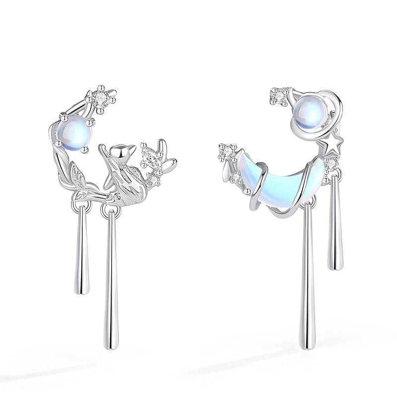 Silver Thunder earrings ladies moonstone birthstone cute cat motif cat month silver 925 Compatible with metal allergies good luck amulet sway
Silver Thunder earrings ladies moonstone birthstone cute cat motif cat month silver 925 Compatible with metal allergies good luck amulet sway