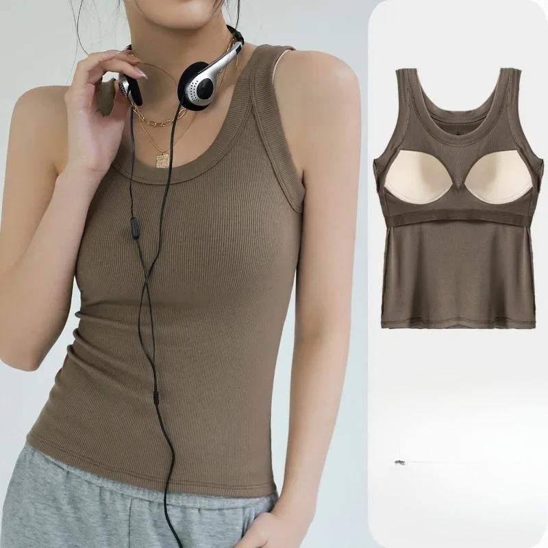 New Women Solid Round Neck Ribbed Tank Top Camisole Women Summer Basic Elastic TankTop One-piece Vest with Chest Pad XXL хакі
New Women Solid Round Neck Ribbed Tank Top Camisole Women Summer Basic Elastic TankTop One-piece Vest with Chest Pad XXL хакі
