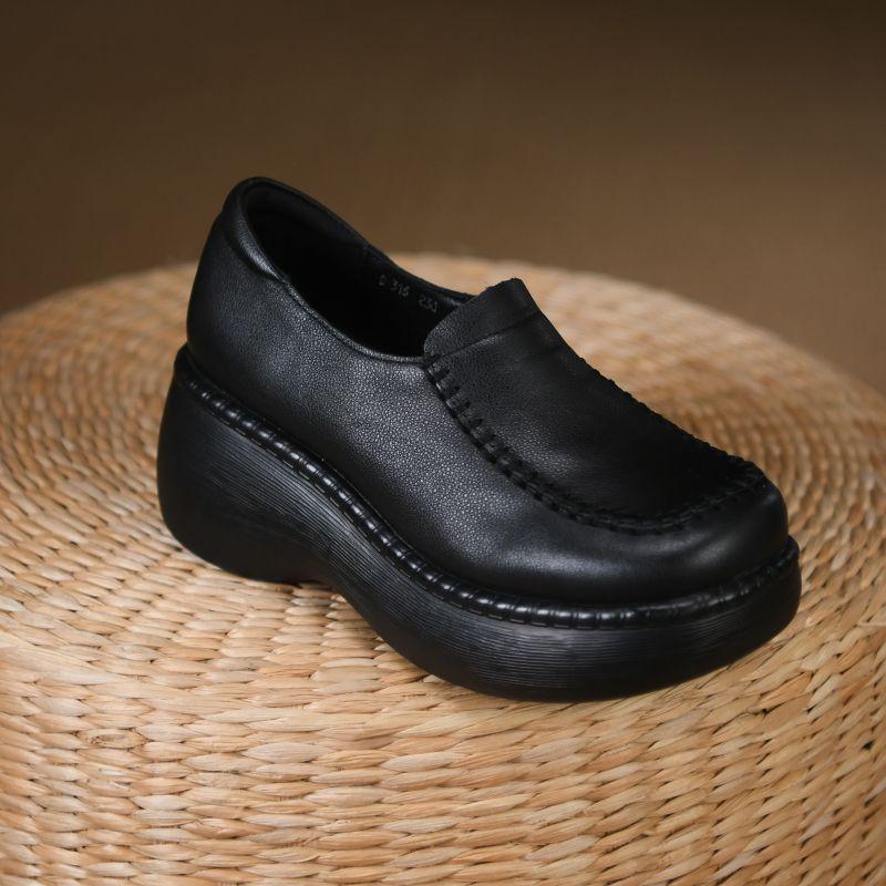 Осенняя женская обувь, женские мокасины, обувь на танкетке, обувь из коровьей кожи, одинарная обувь на один шаг, обувь на толстой подошве и платформе EU34/CN35 чёрный
Осенняя женская обувь, женские мокасины, обувь на танкетке, обувь из коровьей кожи, одинарная обувь на один шаг, обувь на толстой подошве и платформе EU34/CN35 чёрный