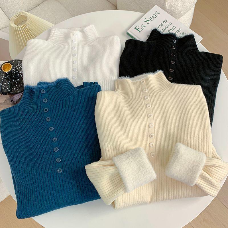 2025 One-Piece Fleece Semi-High Neck Long Sleeve Knitted Sweater with Plus Velvet for Autumn/Winter One Size
2025 One-Piece Fleece Semi-High Neck Long Sleeve Knitted Sweater with Plus Velvet for Autumn/Winter One Size