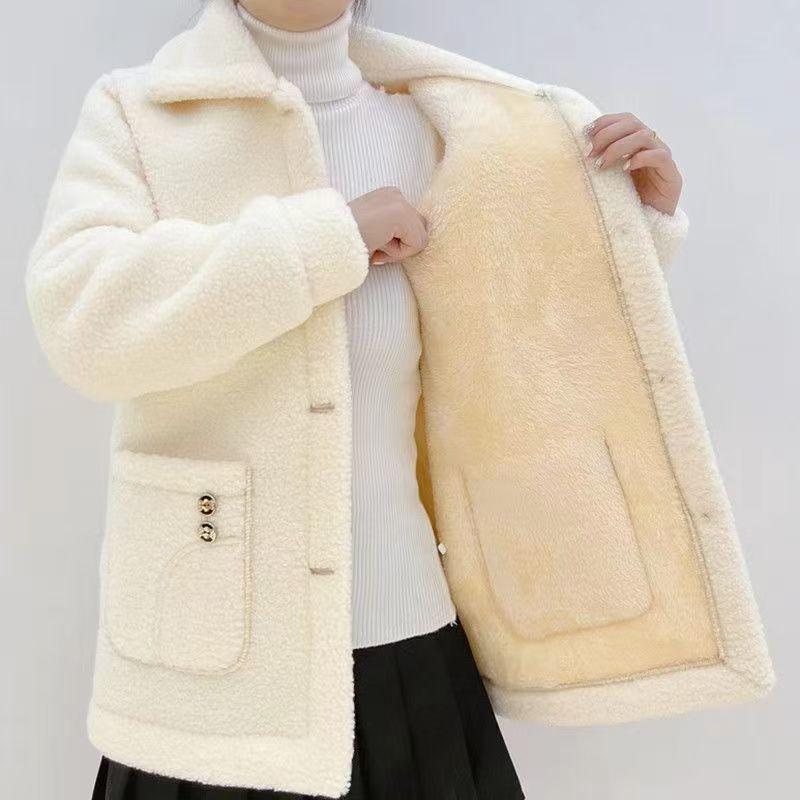 Осенне-зимняя куртка из овечьей шерсти, женская хлопковая куртка из искусственной овечьей шерсти, утолщенное пальто с плюшевой подкладкой M
Осенне-зимняя куртка из овечьей шерсти, женская хлопковая куртка из искусственной овечьей шерсти, утолщенное пальто с плюшевой подкладкой M