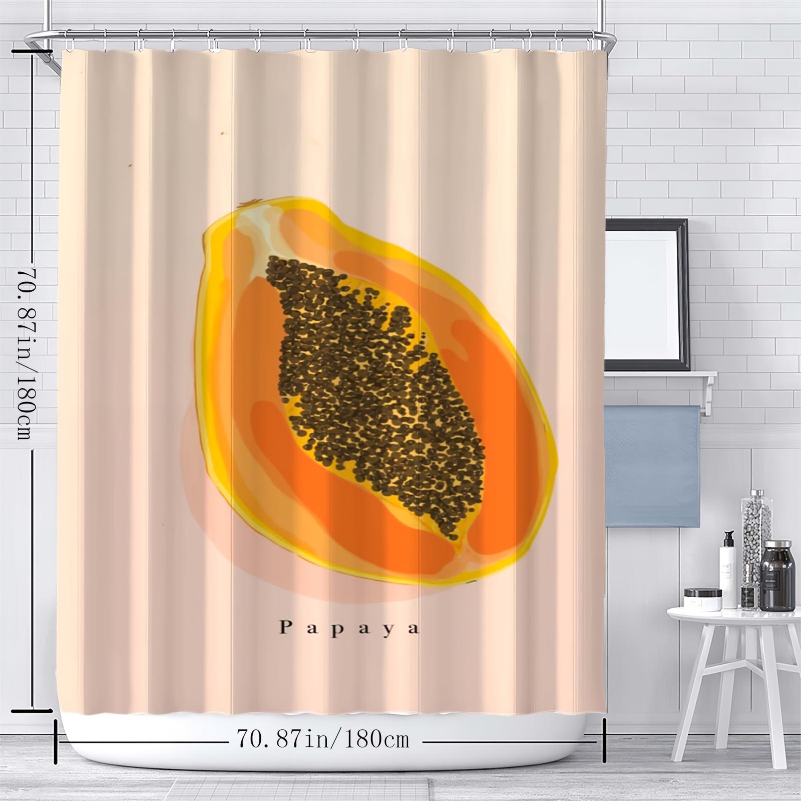 Papaya Art Shower Curtain – Vibrant Digital Print, Reversible Polyester With Hooks For Modern Bathroom Decor W60H190(CM)-1 Pcs
Papaya Art Shower Curtain – Vibrant Digital Print, Reversible Polyester With Hooks For Modern Bathroom Decor W60H190(CM)-1 Pcs