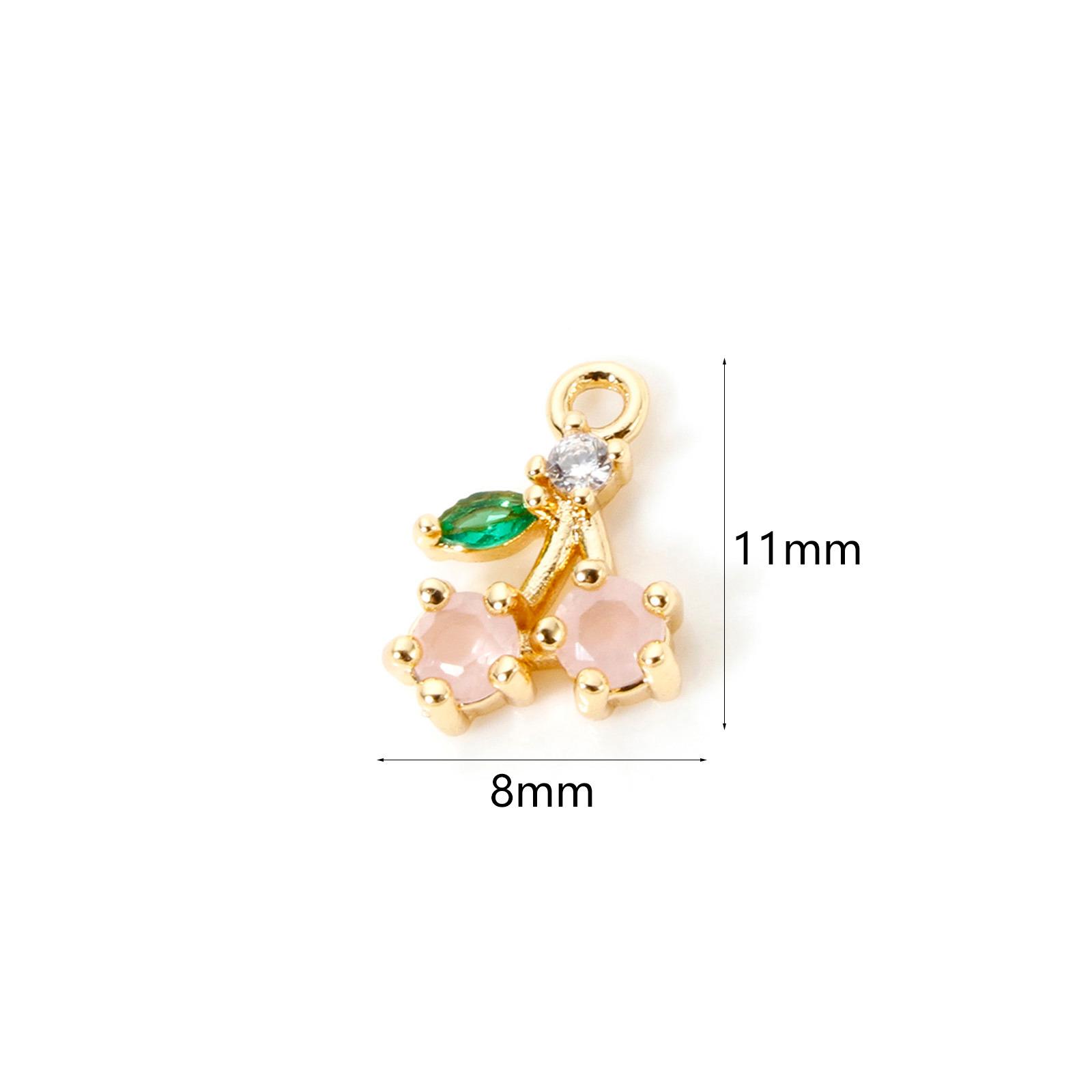 2 Pcs Brass Charms 18K Real Gold Plated Fruit Rhinestone Pineapple Orange Cherry Strawberry Pendants For DIY Necklace Making
2 Pcs Brass Charms 18K Real Gold Plated Fruit Rhinestone Pineapple Orange Cherry Strawberry Pendants For DIY Necklace Making