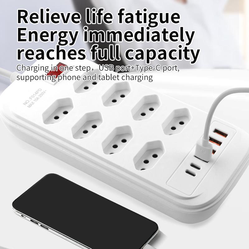 Brazil Plug AC Outlets Multitap Power Strip Line Filter Socket Extension Cord Electrical With USB Type C Charger Network Adapter
Brazil Plug AC Outlets Multitap Power Strip Line Filter Socket Extension Cord Electrical With USB Type C Charger Network Adapter