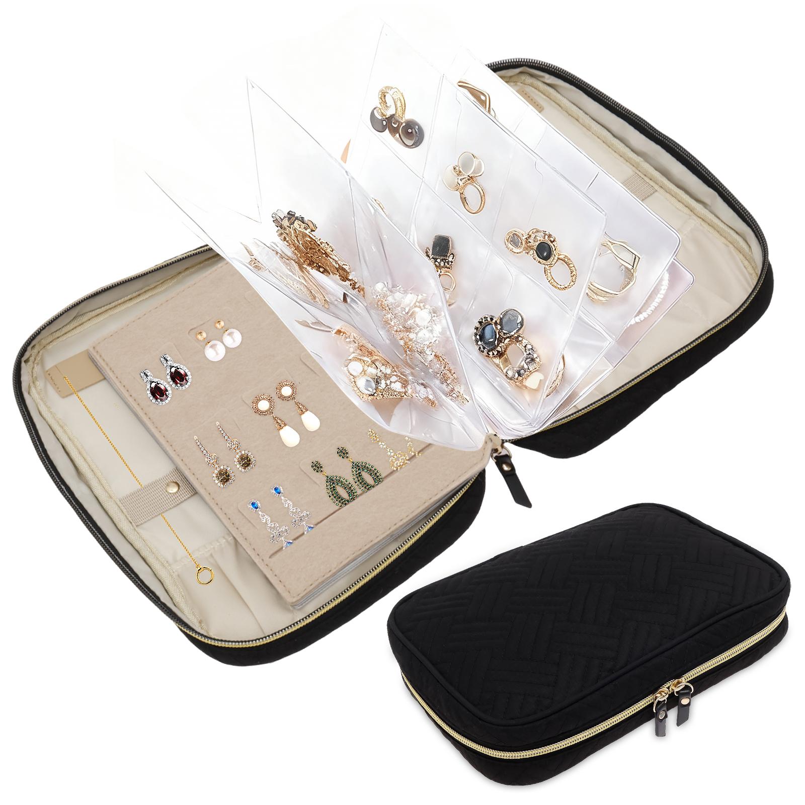 Jewelry Organizer Case Necklace Earring Pouch Storage Bag Zipper Pockets Book Travel Portable Large Capacity Jewelry Display чорний
Jewelry Organizer Case Necklace Earring Pouch Storage Bag Zipper Pockets Book Travel Portable Large Capacity Jewelry Display чорний