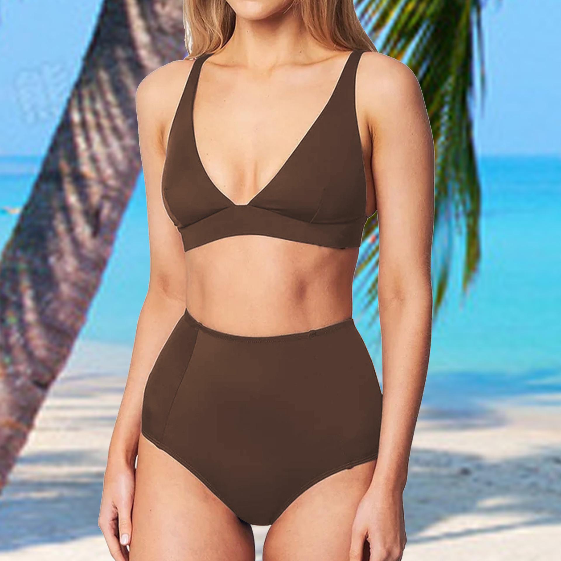 2025 New Solid Color High-Waisted Two-Piece Suspender Bikini Medium світло-рожевий колір
2025 New Solid Color High-Waisted Two-Piece Suspender Bikini Medium світло-рожевий колір