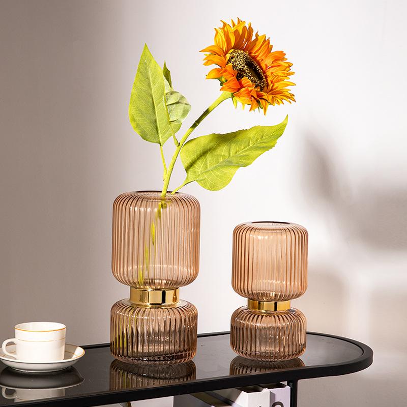 Vertical Grain Glass Vase Colorful Transparent Flower Vase Flower Arrangement Hydroponics Accessories Decoration Accessories
Vertical Grain Glass Vase Colorful Transparent Flower Vase Flower Arrangement Hydroponics Accessories Decoration Accessories