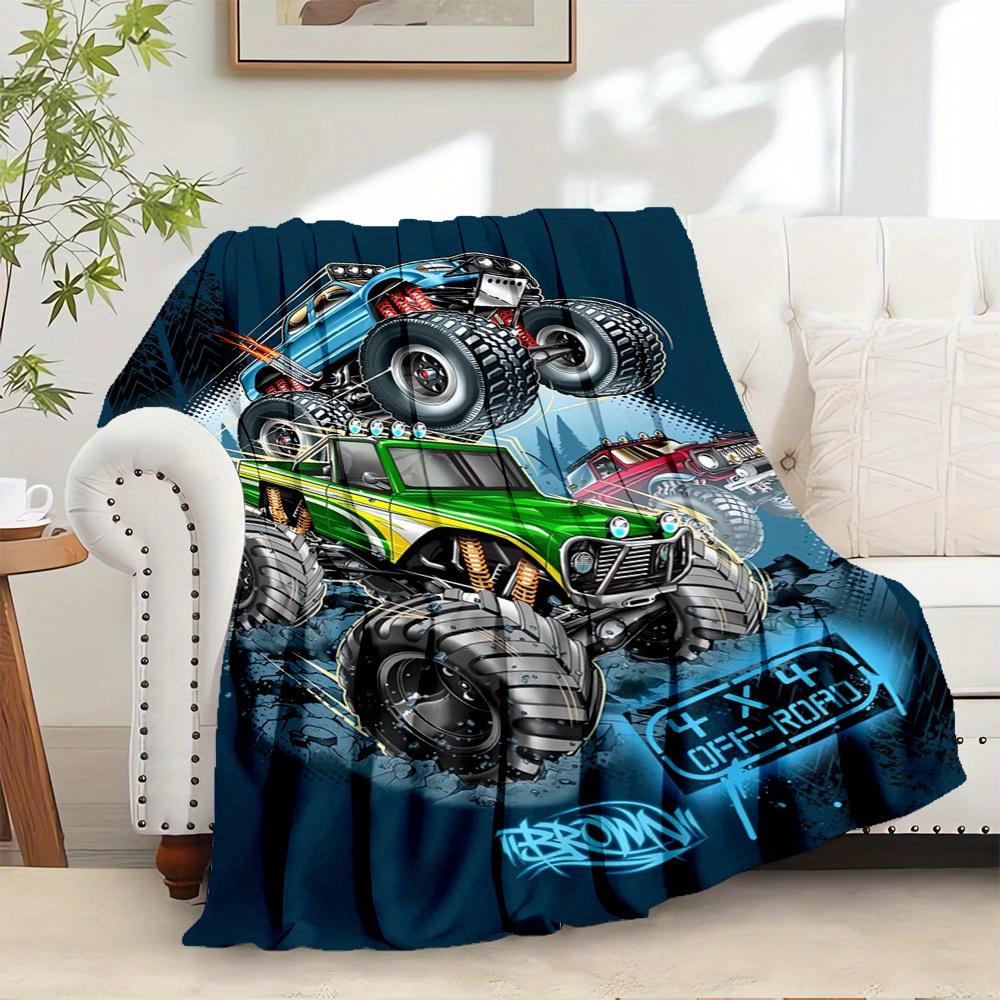 For Monster Trucks,Off-Road Action,Extreme Terrain-Themed Flannel Blanket, Glam Style, Digital Print, All-Season Comfort, Tear-Resistant, Kn 100x150cm
For Monster Trucks,Off-Road Action,Extreme Terrain-Themed Flannel Blanket, Glam Style, Digital Print, All-Season Comfort, Tear-Resistant, Kn 100x150cm