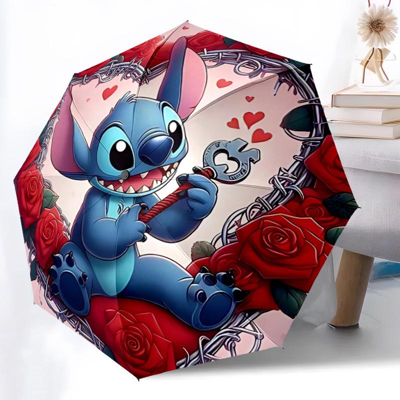 1pc Stitch Heart Automatic Folding Umbrella - Portable Collapsible Design, 8-Rib Iron Frame yy251209119
1pc Stitch Heart Automatic Folding Umbrella - Portable Collapsible Design, 8-Rib Iron Frame yy251209119
