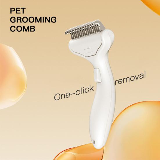 Undercoat Rake for Dogs Cats Self Cleaning Dematting Comb 3-in-1 Deshedding Dematting Tool with Stainless Steel Teeth for Long Hair Pets Grooming 1pc
Undercoat Rake for Dogs Cats Self Cleaning Dematting Comb 3-in-1 Deshedding Dematting Tool with Stainless Steel Teeth for Long Hair Pets Grooming 1pc