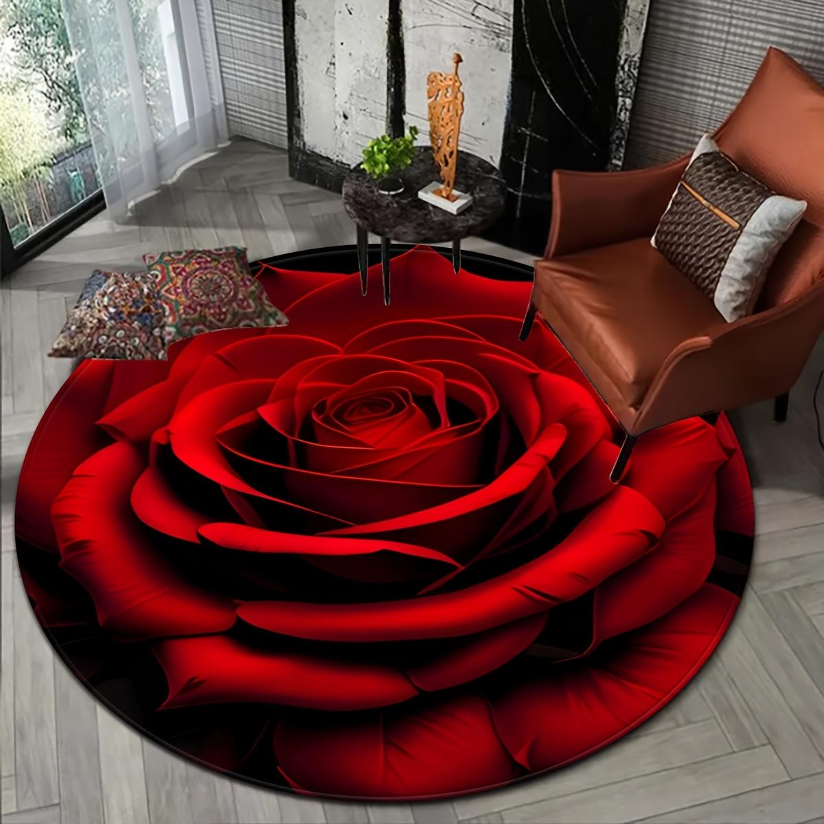Valentine Red Rose Round Rug - Minimalist Floor Mat for Living Room Bedroom Vanity Study Chair, Romantic Home Decor Cushion Diameter 60cm
Valentine Red Rose Round Rug - Minimalist Floor Mat for Living Room Bedroom Vanity Study Chair, Romantic Home Decor Cushion Diameter 60cm