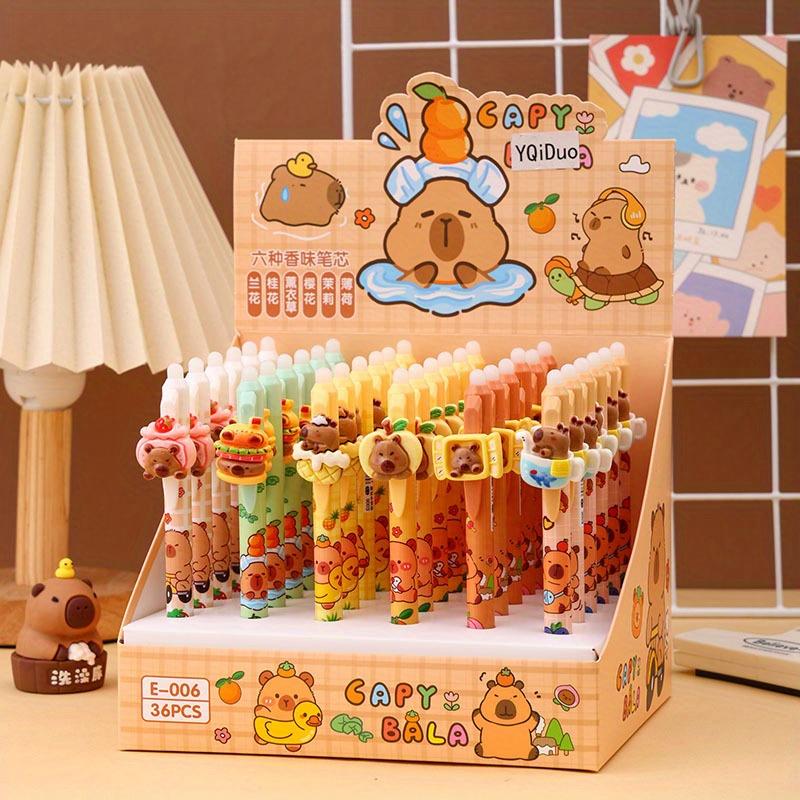 36pcs Cartoon Capybara Resin Patch Erasable Gel Pen, Cute Design, Press-type Hot Erasable Pen, Student Stationery Back-to-school season Random style
36pcs Cartoon Capybara Resin Patch Erasable Gel Pen, Cute Design, Press-type Hot Erasable Pen, Student Stationery Back-to-school season Random style