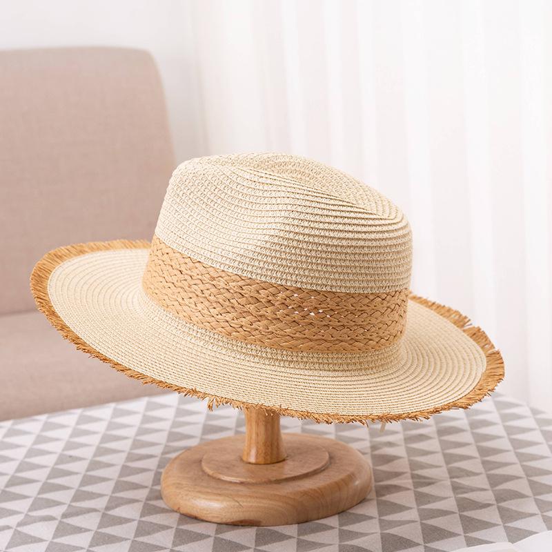 Womens Vintage Straw Hat Two Tone Raw Edge Oversized Brim Korean Style Sun Protection Beach Summer Fashion Luxury Trendy Sun Hat M (56-58CM) бежевий
Womens Vintage Straw Hat Two Tone Raw Edge Oversized Brim Korean Style Sun Protection Beach Summer Fashion Luxury Trendy Sun Hat M (56-58CM) бежевий