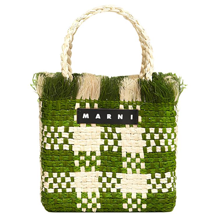 Marni Market Plaid Pattern Fringe Palm Fiber And Leather Tote Bag Small Women handbags Green Natural SHMH0038A0RF084CHV37 Basic Set (Bag+Dust Bag)
Marni Market Plaid Pattern Fringe Palm Fiber And Leather Tote Bag Small Women handbags Green Natural SHMH0038A0RF084CHV37 Basic Set (Bag+Dust Bag)