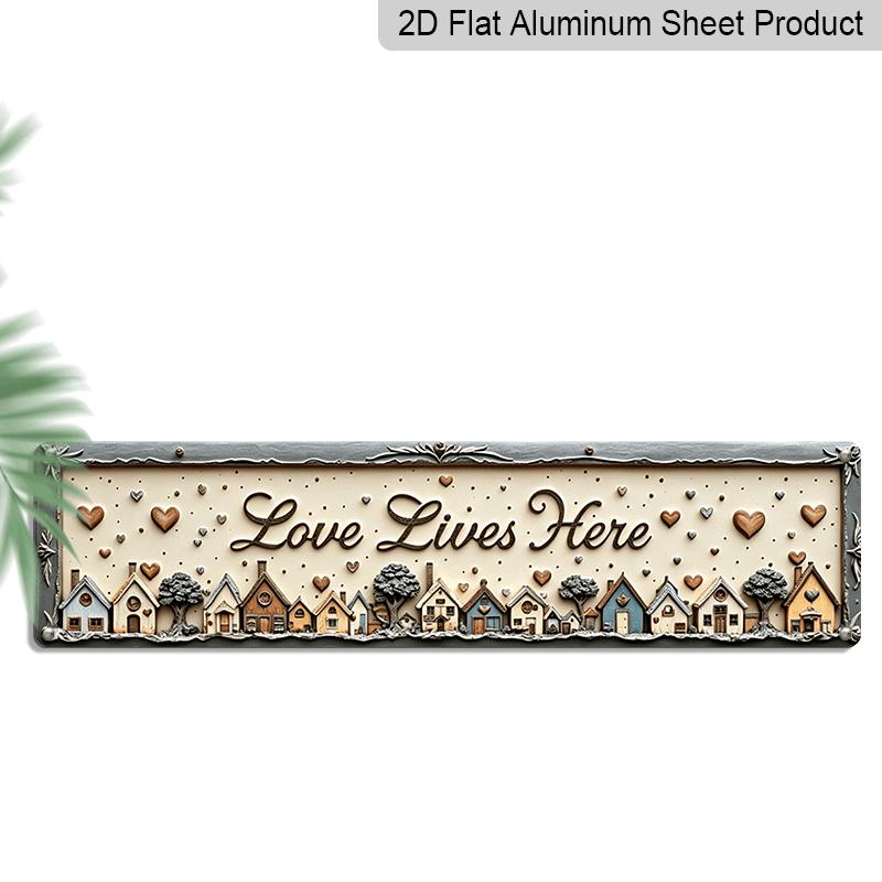2D Flat Design Decorative Signboard European-Style Featuring Heart Patterns and Miniature House Aluminum Decorative Sign, Motifs with The Phrase Love 40cm x 10cm
2D Flat Design Decorative Signboard European-Style Featuring Heart Patterns and Miniature House Aluminum Decorative Sign, Motifs with The Phrase Love 40cm x 10cm