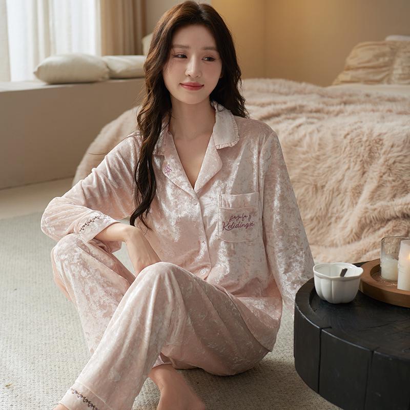 Золотистый вельветовый парный пижамный комплект: Роскошный теплый комплект с длинным рукавом для осени/зимы Women s XXL
Золотистый вельветовый парный пижамный комплект: Роскошный теплый комплект с длинным рукавом для осени/зимы Women s XXL