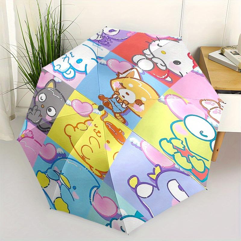 Sanrio Characters Automatic Folding Umbrella Simple 8 Rib Design, Bright Cartoon Pattern, Durable Iron Frame, Suitable For Travel, Outdoor,
Sanrio Characters Automatic Folding Umbrella Simple 8 Rib Design, Bright Cartoon Pattern, Durable Iron Frame, Suitable For Travel, Outdoor,