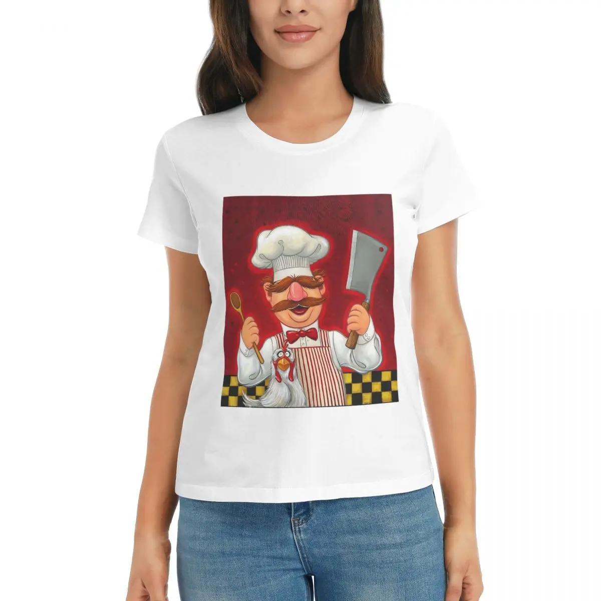 Women TShirt Swedish Chef And Chicken Summer Short Sleeve Tees Round Neck Cotton T Shirts Clothes Tops Streetwear S
Women TShirt Swedish Chef And Chicken Summer Short Sleeve Tees Round Neck Cotton T Shirts Clothes Tops Streetwear S