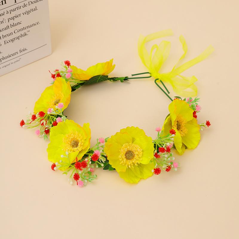 Artificial Flower Crown Flexible Boho Flower Headband Baby S Breath Floral Crown Realistic Adjustable Ribbon Headpiece жовтий
Artificial Flower Crown Flexible Boho Flower Headband Baby S Breath Floral Crown Realistic Adjustable Ribbon Headpiece жовтий