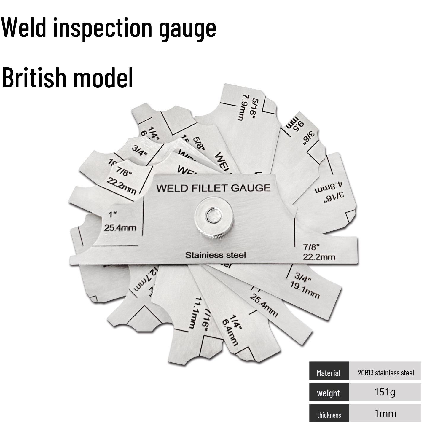 MG-11 Stainless Steel Metric/Imperial Cam-Type Welding Inspection Gauge
MG-11 Stainless Steel Metric/Imperial Cam-Type Welding Inspection Gauge