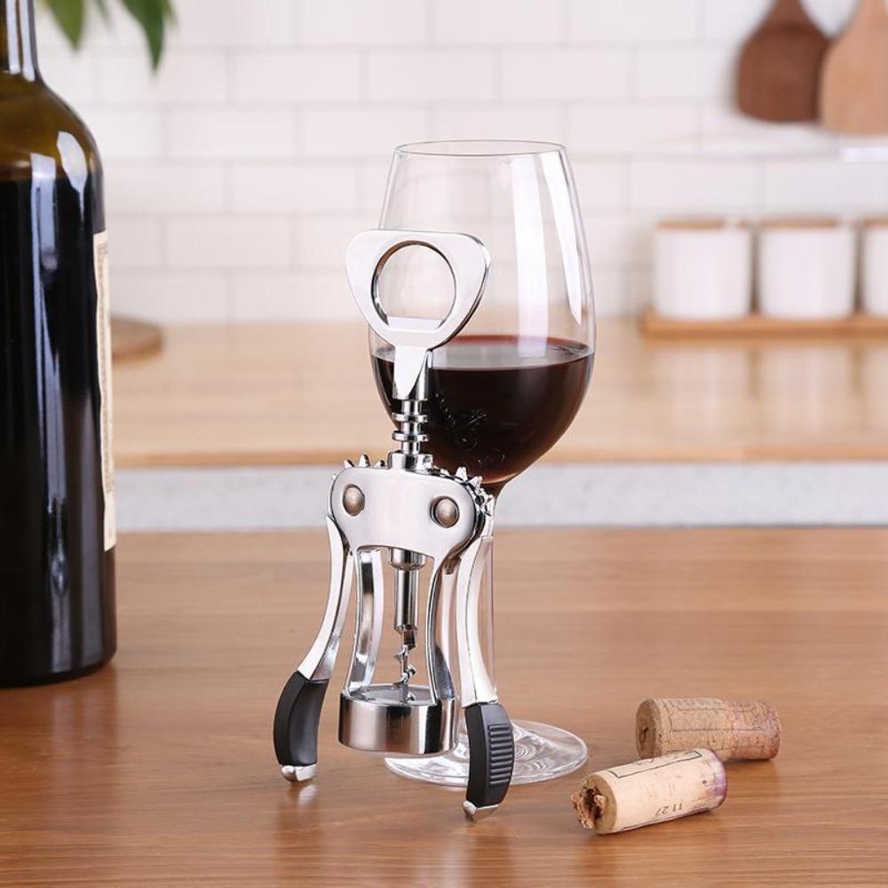 2 in 1 Wine Corkscrew Stainless Steel Wine Bottles Cork Remover Kitchen Gadget Bottles Opener Bars чорний
2 in 1 Wine Corkscrew Stainless Steel Wine Bottles Cork Remover Kitchen Gadget Bottles Opener Bars чорний