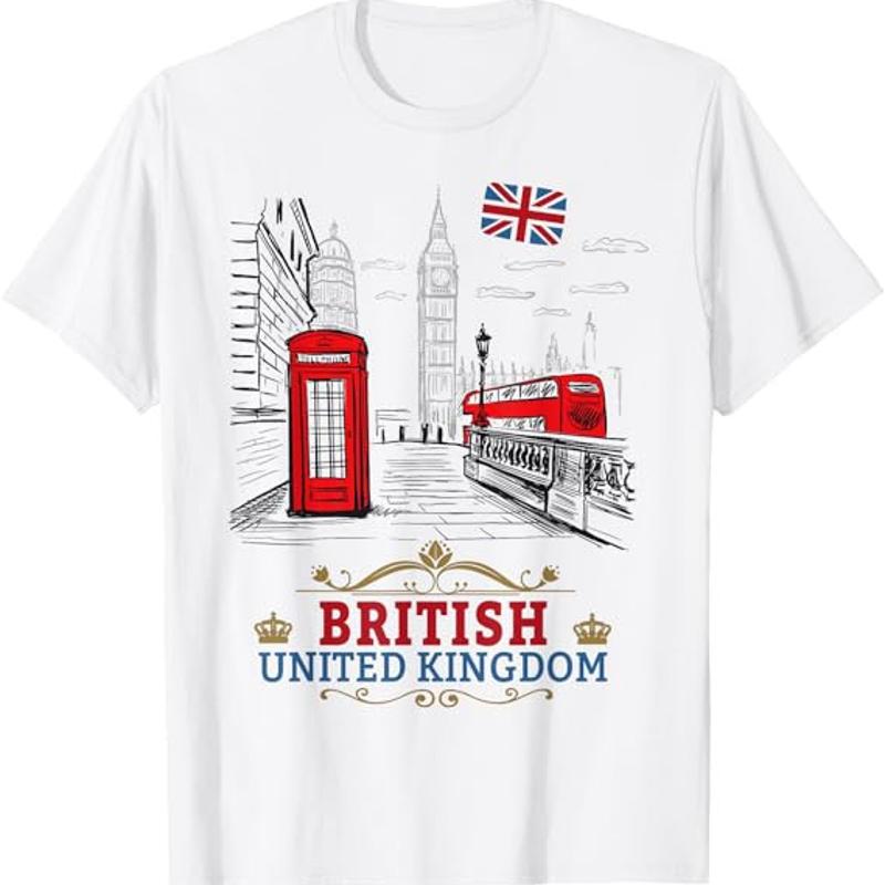 British United Kingdom London Landmarks T Shirt White S to 5XL 5XL різнокольоровий
British United Kingdom London Landmarks T Shirt White S to 5XL 5XL різнокольоровий
