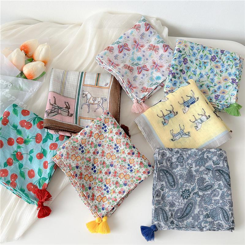 Floral Print Kerchief Square Scarves with Tassel Women Casual Cotton Linen Neckerchief Scarf Neck Wrap Headscarf Turban Bandanas
Floral Print Kerchief Square Scarves with Tassel Women Casual Cotton Linen Neckerchief Scarf Neck Wrap Headscarf Turban Bandanas