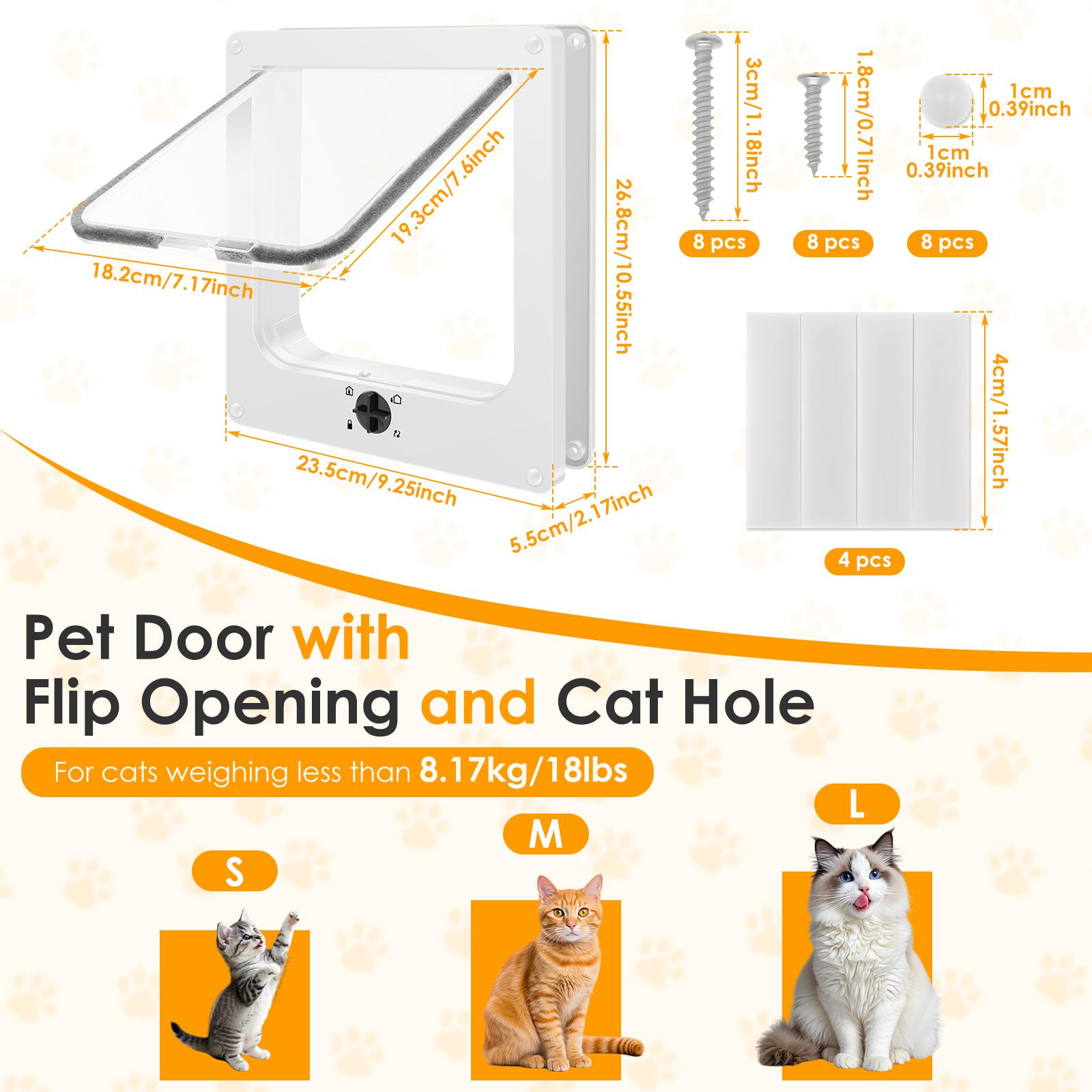 Interior Cat Door ABS Puppy Kitten Safety In&out Pet Door with 4 Way Security Lock Clear Dog Cat Flap Safety Gate Pet Supplies
Interior Cat Door ABS Puppy Kitten Safety In&out Pet Door with 4 Way Security Lock Clear Dog Cat Flap Safety Gate Pet Supplies