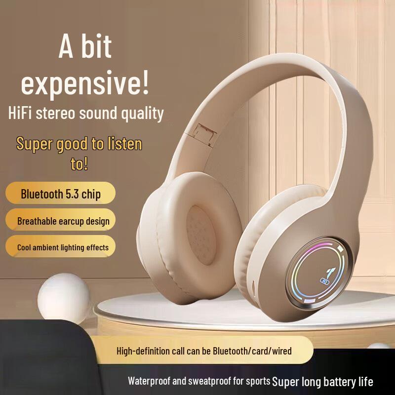 M3 Bluetooth Gaming Headband: Wireless Noise-Cancelling Headphones with Mic, LED Lights, Heavy Bass, Ultra-Long Battery Life
M3 Bluetooth Gaming Headband: Wireless Noise-Cancelling Headphones with Mic, LED Lights, Heavy Bass, Ultra-Long Battery Life