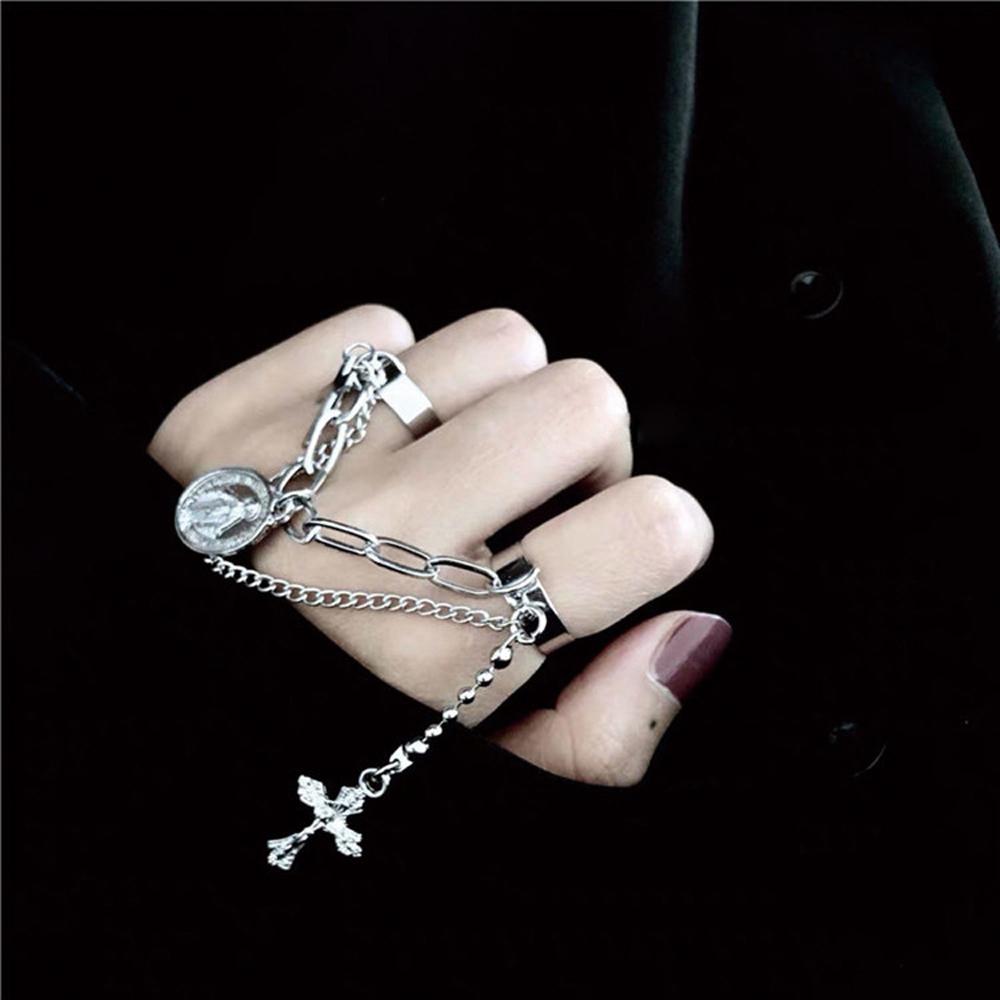 Fashion Vintage Jewelry Adjustable Gift Punk Open Ring Cross Siamese Chain Metal Finger Ring
Fashion Vintage Jewelry Adjustable Gift Punk Open Ring Cross Siamese Chain Metal Finger Ring
