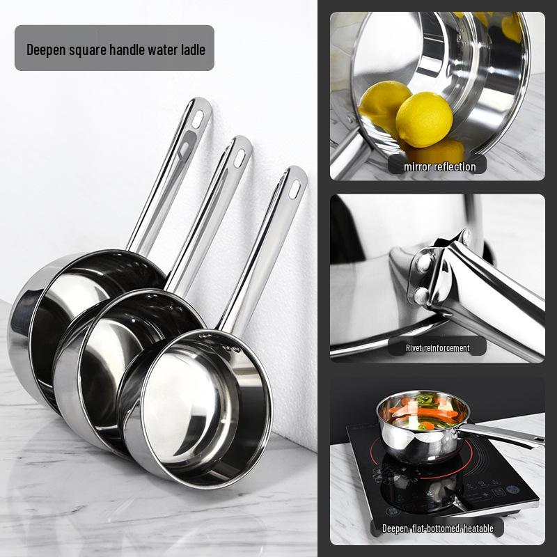 Stainless Steel Flat Bottom Water Ladle with Handle - Deep Kitchen Water Gourd Scoop. Magnetic 16.14
Stainless Steel Flat Bottom Water Ladle with Handle - Deep Kitchen Water Gourd Scoop. Magnetic 16.14