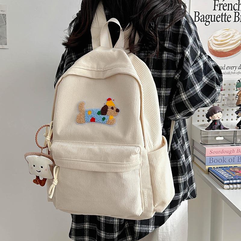 Japanese Style Cute Corduroy Puppy Backpack for Students – Casual School Bag for Girls Without Pendant білий
Japanese Style Cute Corduroy Puppy Backpack for Students – Casual School Bag for Girls Without Pendant білий