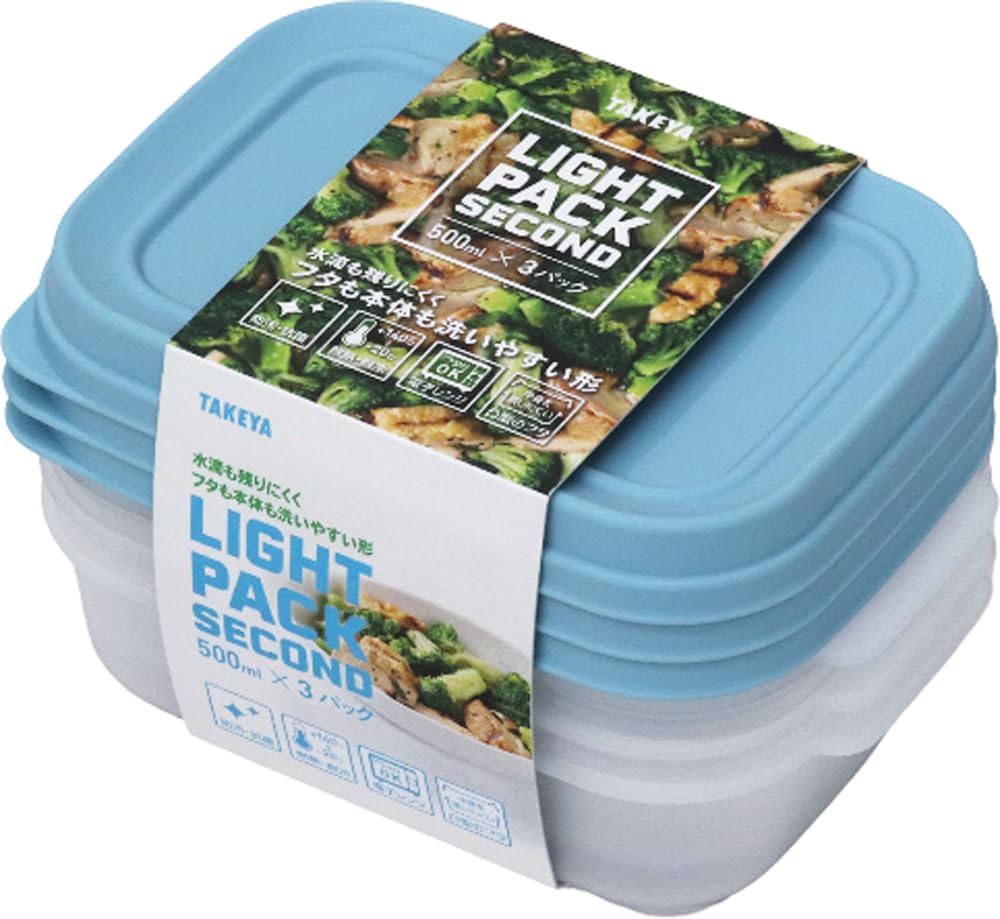 TAKEYA Light Pack Second Storage Microwave safe resistant up to Compact storage and antibacterial Containers, 500ml, 3-Piece Set, Blue. (heat 140°C). синий
TAKEYA Light Pack Second Storage Microwave safe resistant up to Compact storage and antibacterial Containers, 500ml, 3-Piece Set, Blue. (heat 140°C). синий