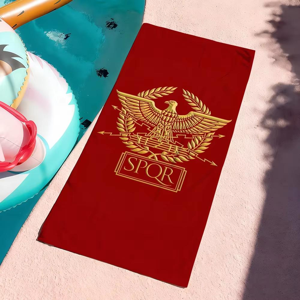 Roman Empire SPQR Beach Towel Flat Print Gold Eagle Laurel Wreath Red Microfiber Quick Dry Bath Towel for Pool Outdoor Decor W40*H60(CM)
Roman Empire SPQR Beach Towel Flat Print Gold Eagle Laurel Wreath Red Microfiber Quick Dry Bath Towel for Pool Outdoor Decor W40*H60(CM)