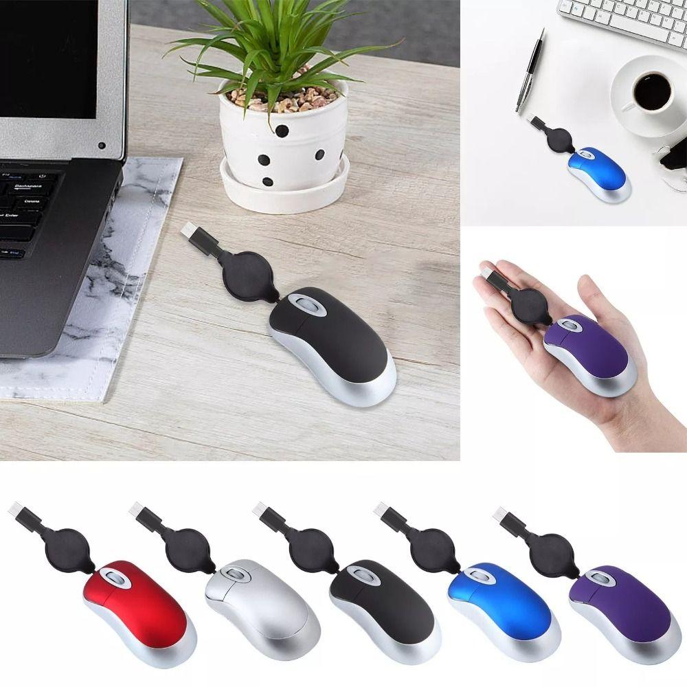 Mini USB C Mouse Retractable Cable Retractable Mouses Creative Wired Mouse срібний
Mini USB C Mouse Retractable Cable Retractable Mouses Creative Wired Mouse срібний