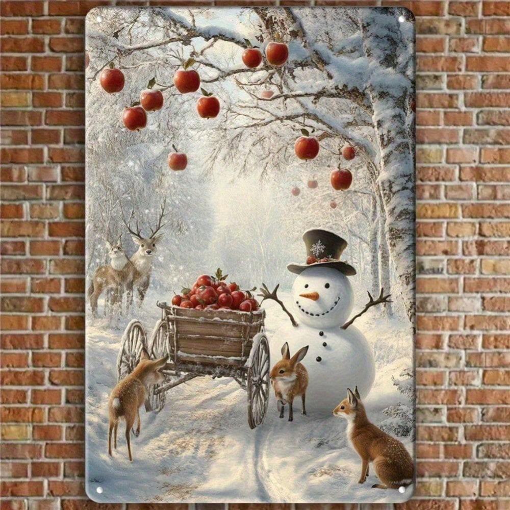 2D Tinplate Winter Art Vertical Painting Snowman Apples Forest Animals Indoor Decor Iron Wall Art Christmas Gift 20x30 різнокольоровий
2D Tinplate Winter Art Vertical Painting Snowman Apples Forest Animals Indoor Decor Iron Wall Art Christmas Gift 20x30 різнокольоровий
