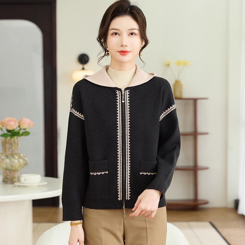 2026 Spring Women s Hooded Zipper Knit Cardigan for Middle-Aged & Seniors: Stylish Casual Outerwear 4XL (recommended for 160-170 jin) чёрный
2026 Spring Women s Hooded Zipper Knit Cardigan for Middle-Aged & Seniors: Stylish Casual Outerwear 4XL (recommended for 160-170 jin) чёрный