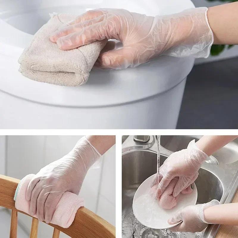 Transparent Disposable Gloves Food Grade Multifunctional TPE Household Extractable Thickened Rubber Gloves Kitchen Accessories S
Transparent Disposable Gloves Food Grade Multifunctional TPE Household Extractable Thickened Rubber Gloves Kitchen Accessories S
