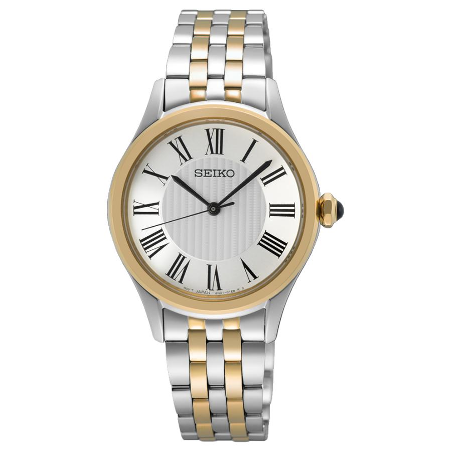 Seiko 50M Waterproof Quartz Movement Stainless Steel Watch 29.6Mm White Dial Women watches SUR612P1 White Dial
Seiko 50M Waterproof Quartz Movement Stainless Steel Watch 29.6Mm White Dial Women watches SUR612P1 White Dial