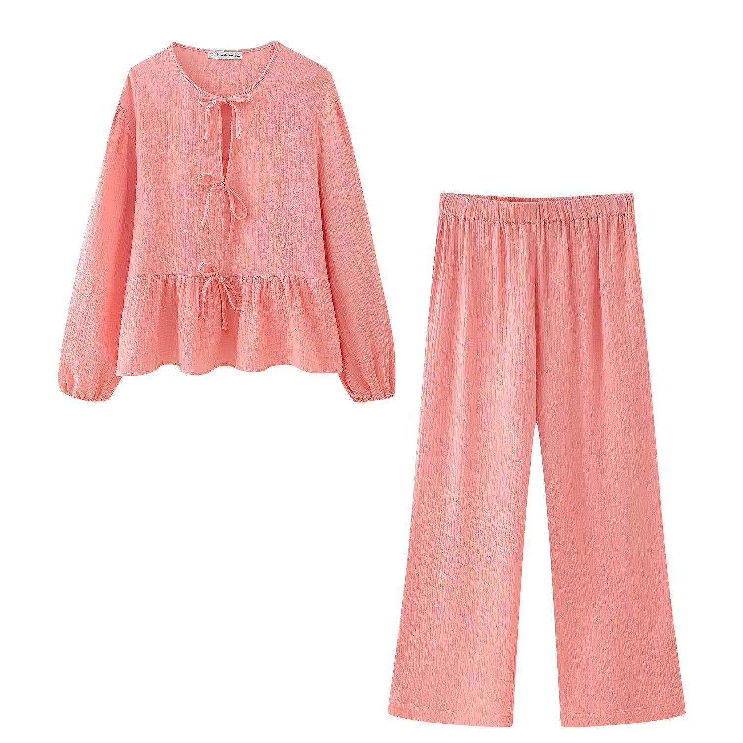 Spring 2025 Sweet Style Women s Two-Piece Set: Round Neck Long Sleeve Top + Straight Leg Pants Small
Spring 2025 Sweet Style Women s Two-Piece Set: Round Neck Long Sleeve Top + Straight Leg Pants Small